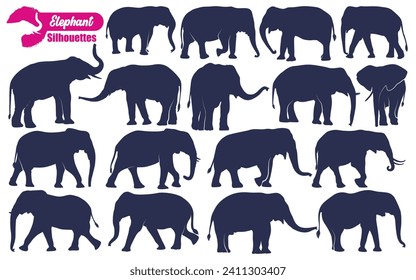Animal Elephant Silhouettes vector illustration