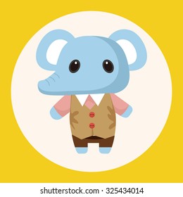 animal elephant winter cartoon theme elements