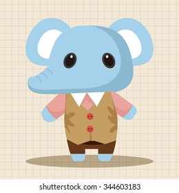animal elephant winter cartoon theme elements