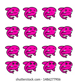 animal emoticon or smile icon for user interface and social media
