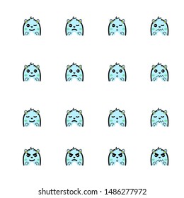 animal emoticon or smile icon for user interface and social media