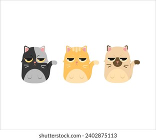 animal emoticon vector cartoon big set of cute