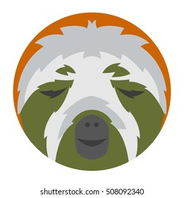 Animal emotion icon vector isolated on white