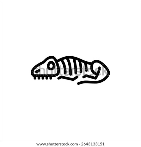 Animal Extinction outline icon. animal bone black line illustration.