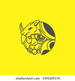 Animal eye abstract logo. Egypt symbol. Ancient line logo.