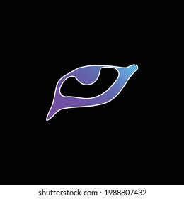 Animal Eye blue gradient vector icon