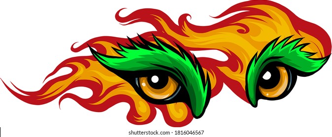 Ilustración del vector ocular de animales en fondo blanco