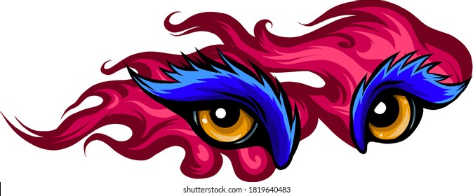 Animal Eye Vector Illustration in white background