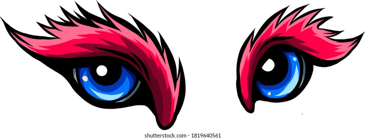 Animal Eye Vector Illustration in white background