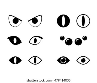 Animal eyes icons, vector design