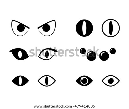 Download Animal Eyes Icons Vector Design Stock Vector (Royalty Free) 479414035 - Shutterstock