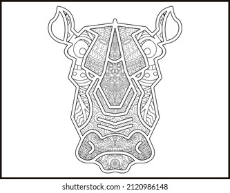 animal face coloring page, face outline, animal mouth coloring