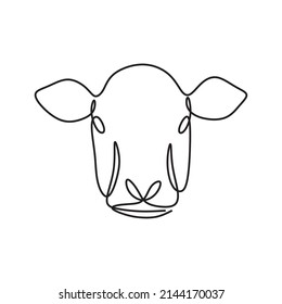 animal face continous drawing single line art