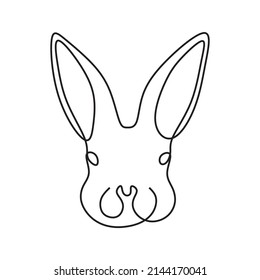 animal face continous drawing single line art