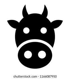 
An animal face, cow
