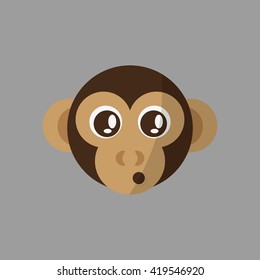Animal face design. cartoon icon. vector illustration