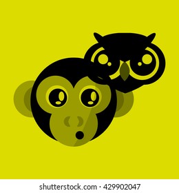 Animal face design. cartoon icon. vector illustration