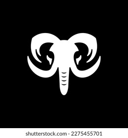 Animal face elephant modern creative logo
