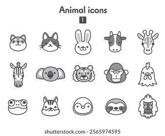 Animal face icon collection 1