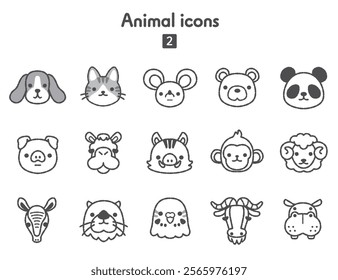 Animal face icon collection 2