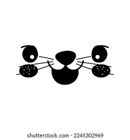 Animal face icon vector. Cat face sign illustration. Cute animal symbol or logo.