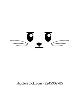 Animal face icon vector. Cat face sign illustration. Cute animal symbol or logo.