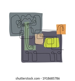 animal face line art_animal elephant face painting surreal drawing