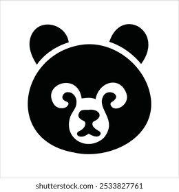 Logótipo do rosto do animal. Coleção de logotipos de animais. Isolado em um fundo branco.