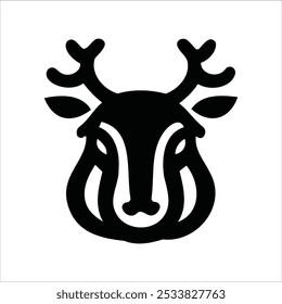 Logótipo do rosto do animal. Coleção de logotipos de animais. Isolado em um fundo branco.