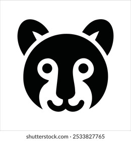 Logótipo do rosto do animal. Coleção de logotipos de animais. Isolado em um fundo branco.