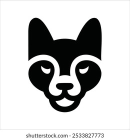 Logótipo do rosto do animal. Coleção de logotipos de animais. Isolado em um fundo branco.