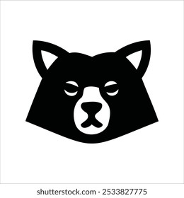 Logótipo do rosto do animal. Coleção de logotipos de animais. Isolado em um fundo branco.