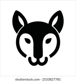 Logótipo do rosto do animal. Coleção de logotipos de animais. Isolado em um fundo branco.