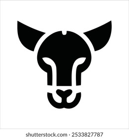 Logótipo do rosto do animal. Coleção de logotipos de animais. Isolado em um fundo branco.