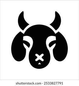 Logótipo do rosto do animal. Coleção de logotipos de animais. Isolado em um fundo branco.