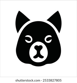 Logótipo do rosto do animal. Coleção de logotipos de animais. Isolado em um fundo branco.