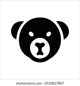 Logótipo do rosto do animal. Coleção de logotipos de animais. Isolado em um fundo branco.