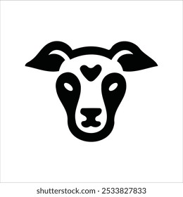 Logótipo do rosto do animal. Coleção de logotipos de animais. Isolado em um fundo branco.