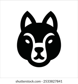 Logótipo do rosto do animal. Coleção de logotipos de animais. Isolado em um fundo branco.