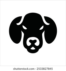 Logótipo do rosto do animal. Coleção de logotipos de animais. Isolado em um fundo branco.