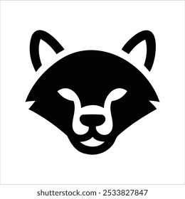 Logótipo do rosto do animal. Coleção de logotipos de animais. Isolado em um fundo branco.