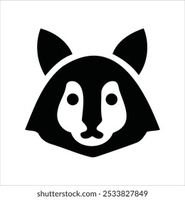 Logótipo do rosto do animal. Coleção de logotipos de animais. Isolado em um fundo branco.