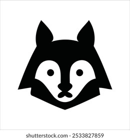 Logótipo do rosto do animal. Coleção de logotipos de animais. Isolado em um fundo branco.