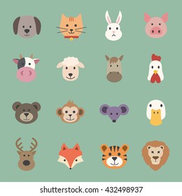 animal face set