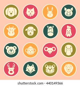 animal face set