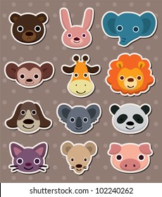 Animal Face Stickers