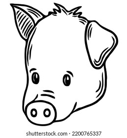 Animal Face Very Cute With Vector Format