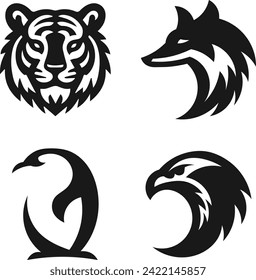 Animal Faces _ 2D Flat ilustration