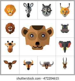 Animal Faces Icon Set
