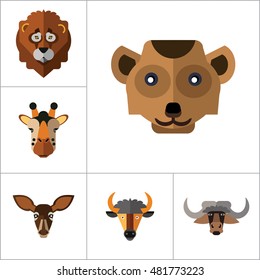 Animal Faces Icon Set
